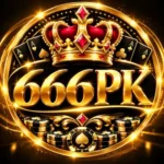 666PK logo with golden crown and casino design