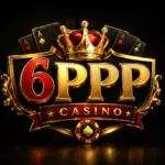 6PPP Game logo with a premium gold and red casino design featuring a crown and playing cards.