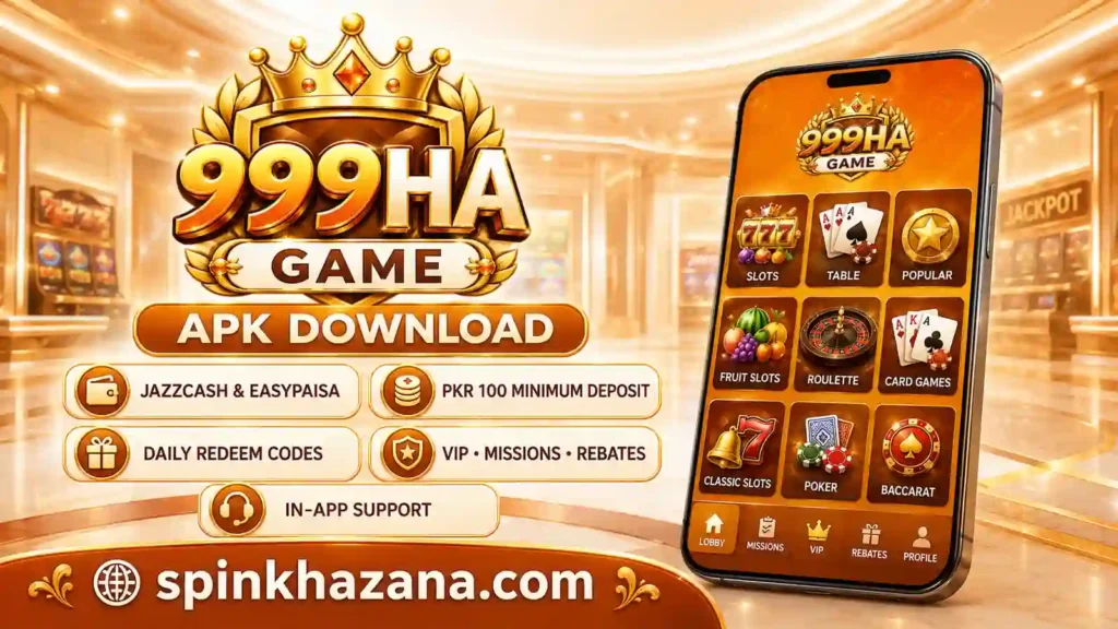999HA Game APK download banner with JazzCash and Easypaisa