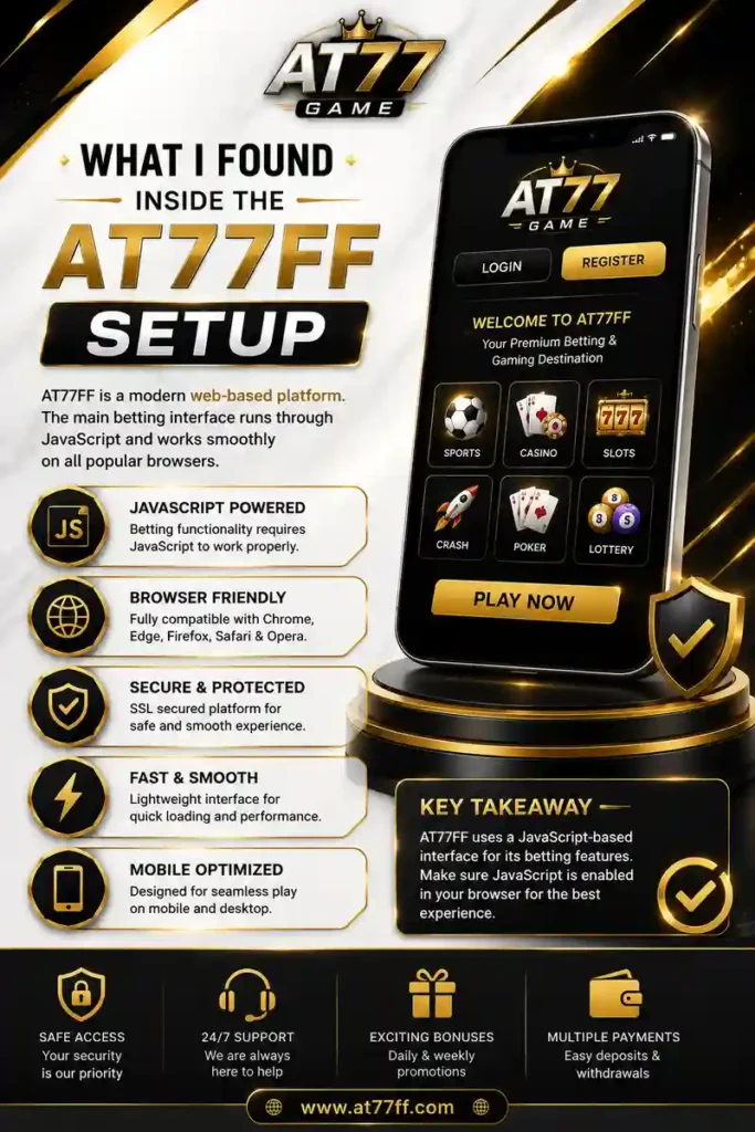 AT77FF setup and browser based platform features