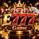 E777 Game logo with slots crown and casino theme