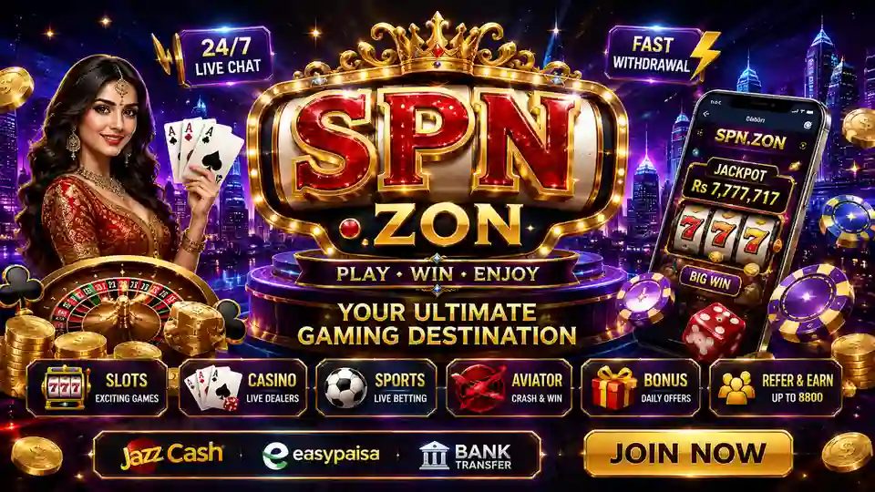 SPN.zone Game review showing casino games JazzCash Easypaisa and Aviator