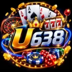 U638 Game logo with slots cards roulette and casino chips