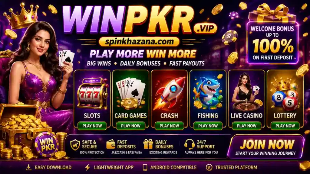 Win PKR Game APK with available game categories