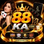 88 KA casino game emblem with cards dice and golden gaming theme